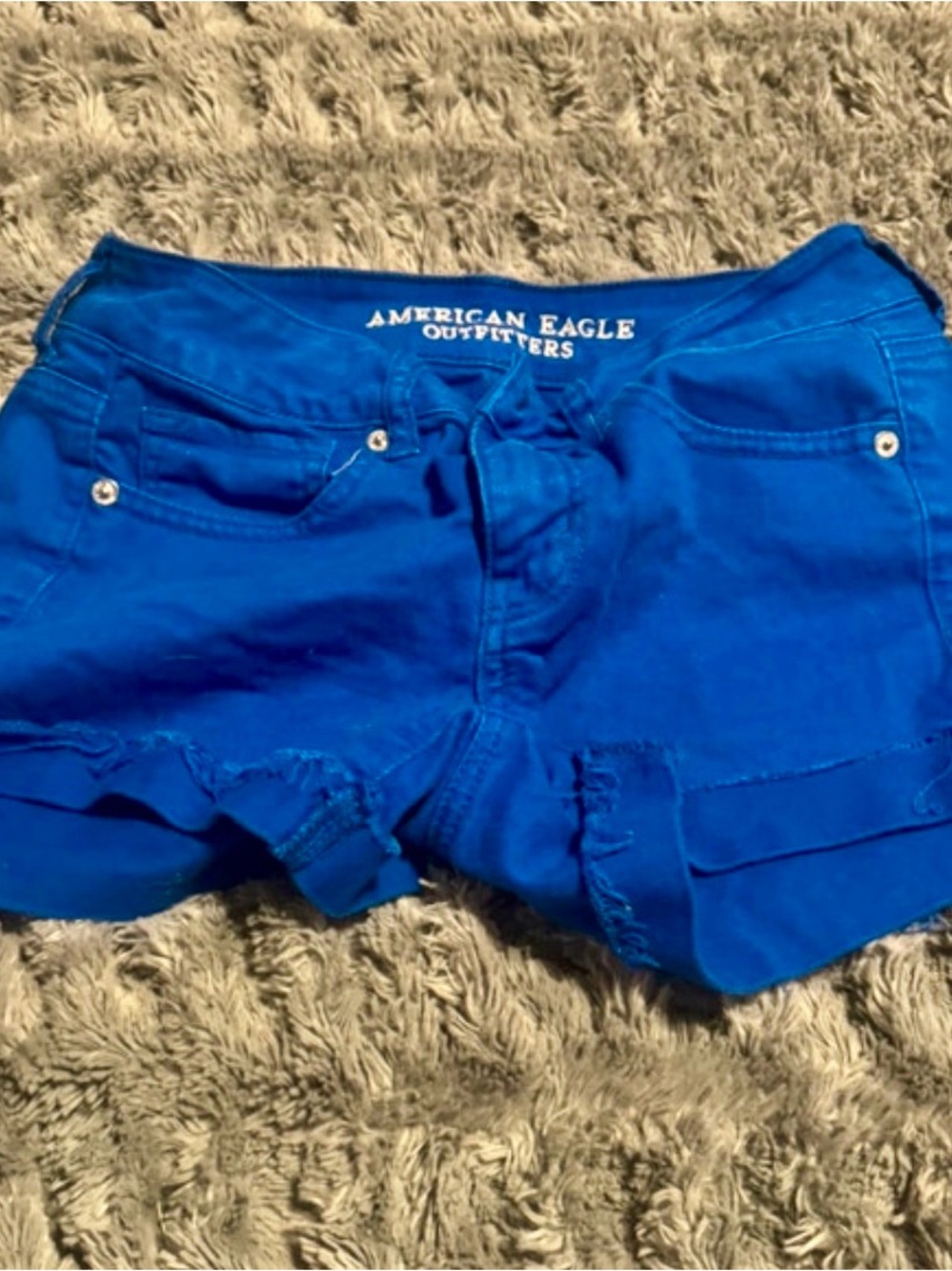 American Eagle Outfitters Royal Blue Denim Cutoff Shorts